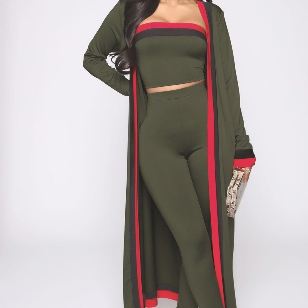 Fashion Nova My way Olive 3 pc set